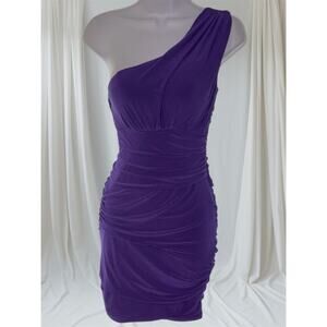 B.Smart Size 3/Small - Purple One-Shoulder Dress